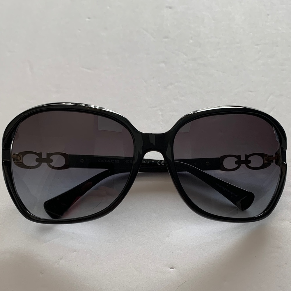 Modern Stylish Coach Black Oversized Sunglasses for Women.